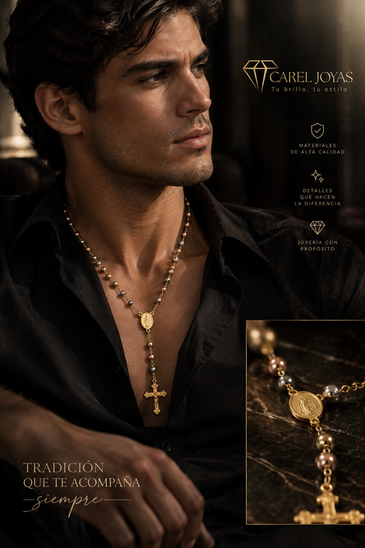 CAMANDULA EN ORO LAMINADO 18K – 3 OROS