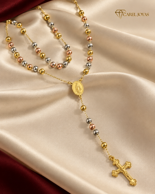 CAMANDULA EN ORO LAMINADO 18K – 3 OROS
